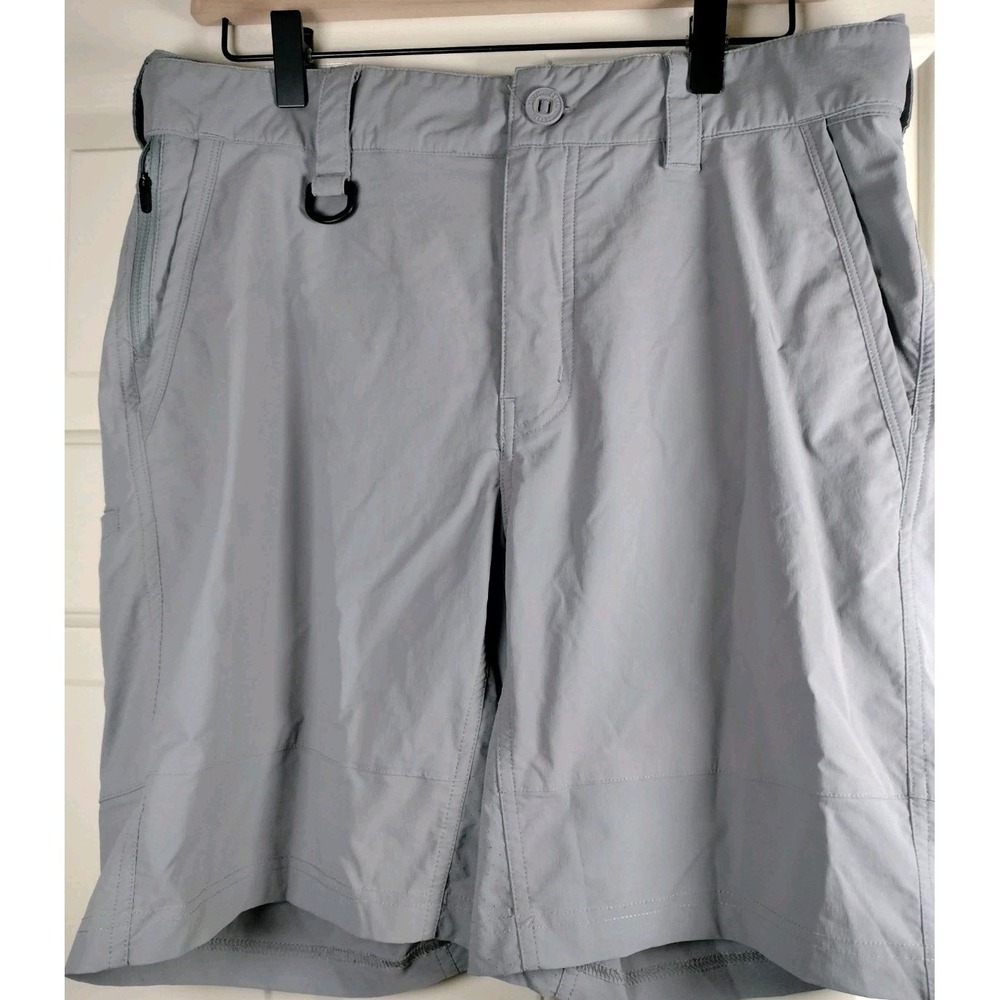 Huk A1A Pro Men's Size M Fishing Shorts Gray Quick Dry Performance Nylon Spandex
